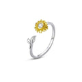 Anillo Plata 925 Girasol Ajustable