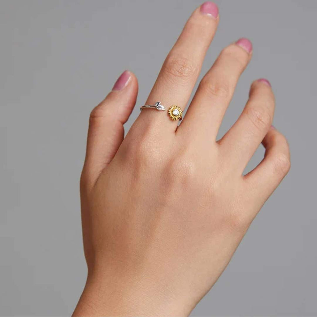 Anillo Plata 925 Girasol Ajustable