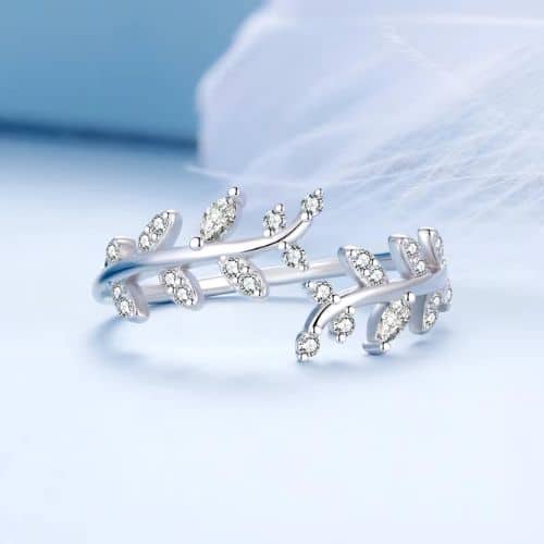 Anillo Hojas de Laurel Plata 925