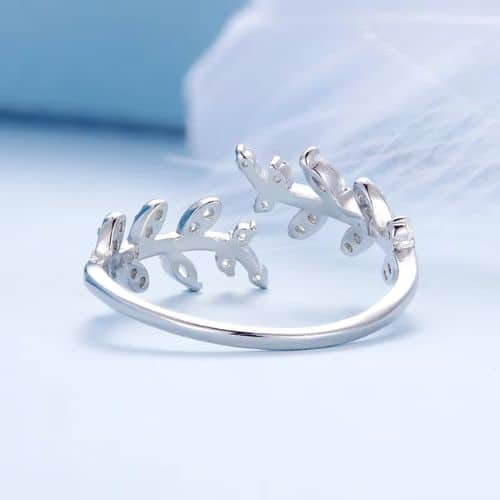 Anillo Hojas de Laurel Plata 925