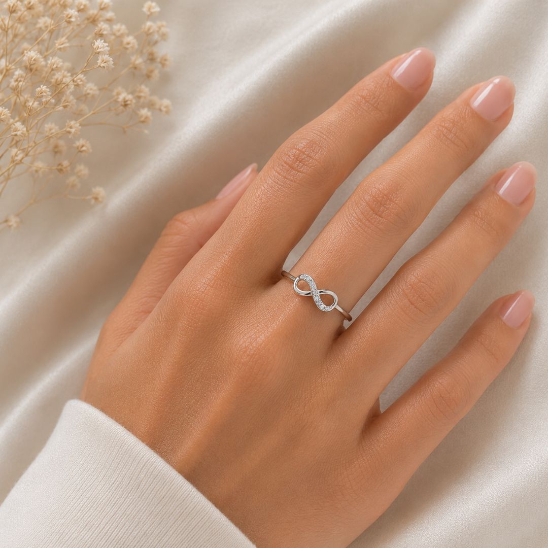 Anillo Plata 925 Infinito Talla 7
