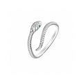 Anillo Plata 925 Serpiente Ajustable