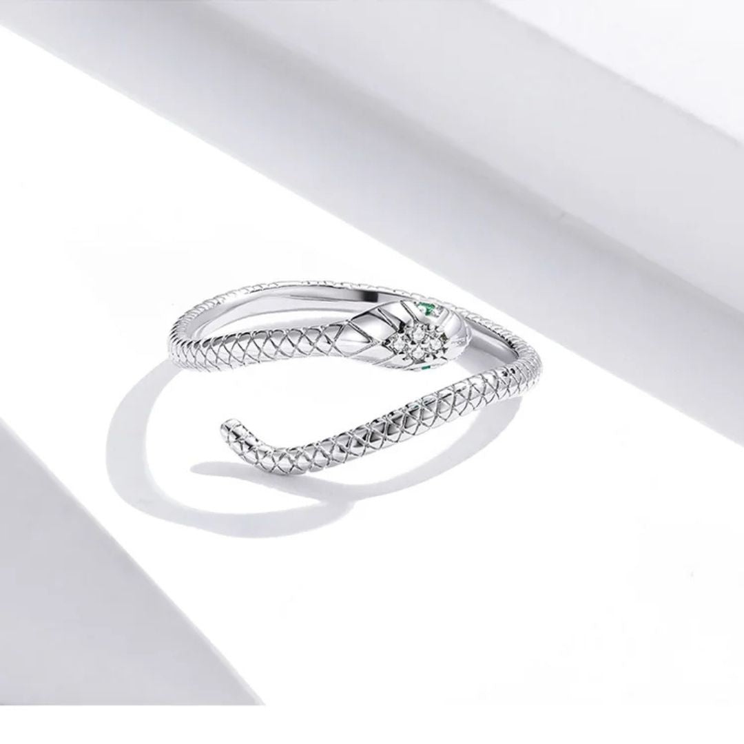 Anillo Plata 925 Serpiente Ajustable