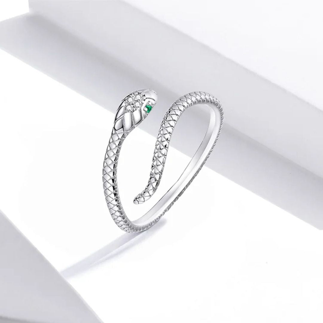 Anillo Plata 925 Serpiente Ajustable