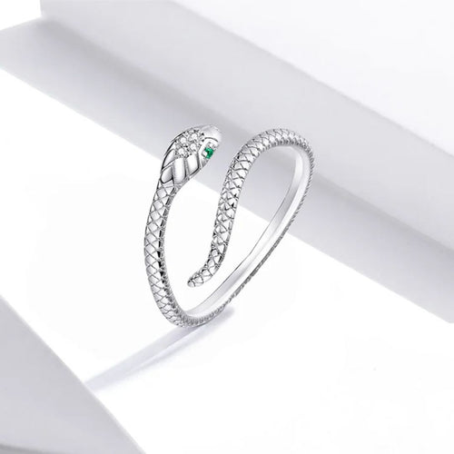 Anillo Plata 925 Serpiente Ajustable