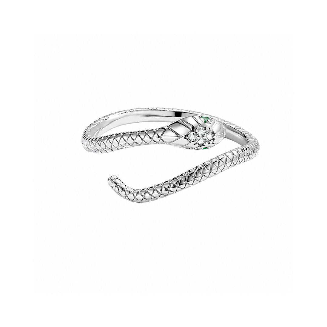 Anillo Plata 925 Serpiente Ajustable