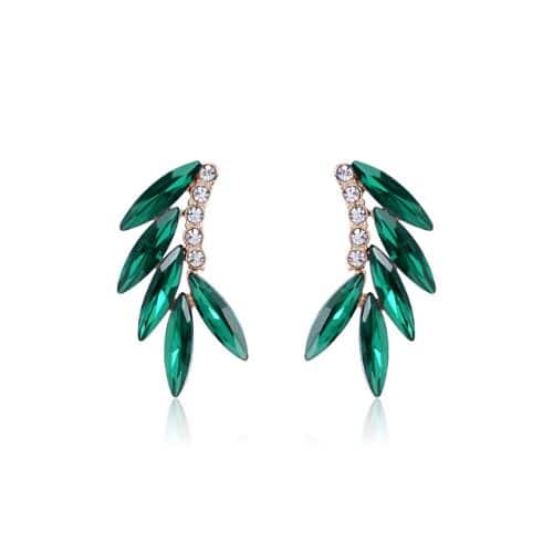 Aretes 5 Hojitas Verdes