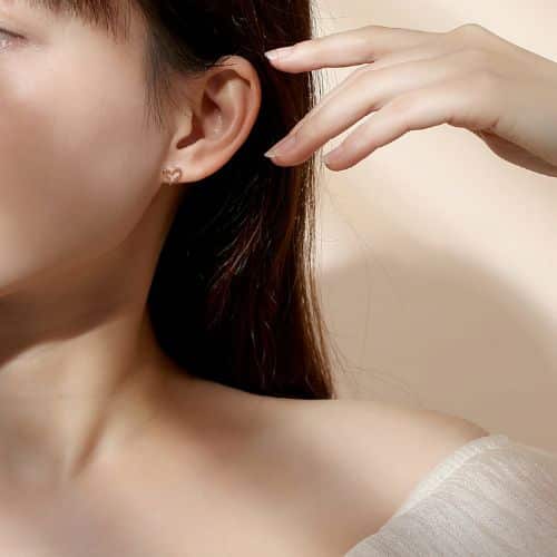 Aretes Corazon Delineado Plata 925