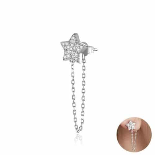 Arete Estrella Plata 925 (1 unidad)