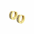 Argollas Doradas Mini con Zirconias