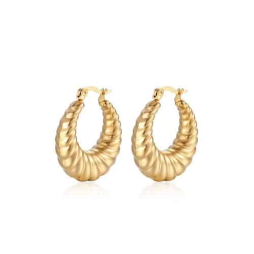 Argollas Doradas Rayadas