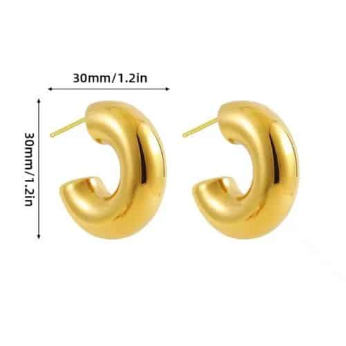 Argollas Doradas Gruesas