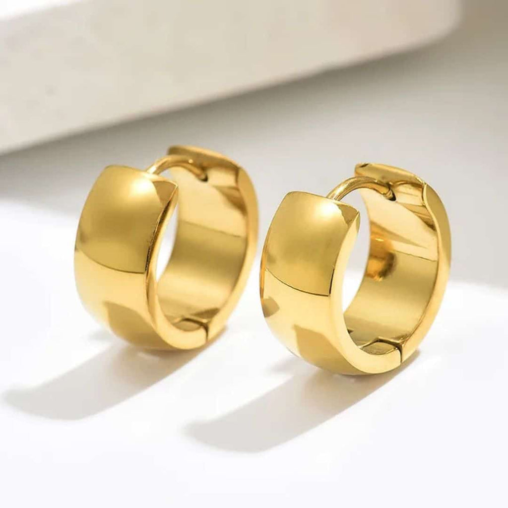 Argollas Doradas Gruesas Pequeñas