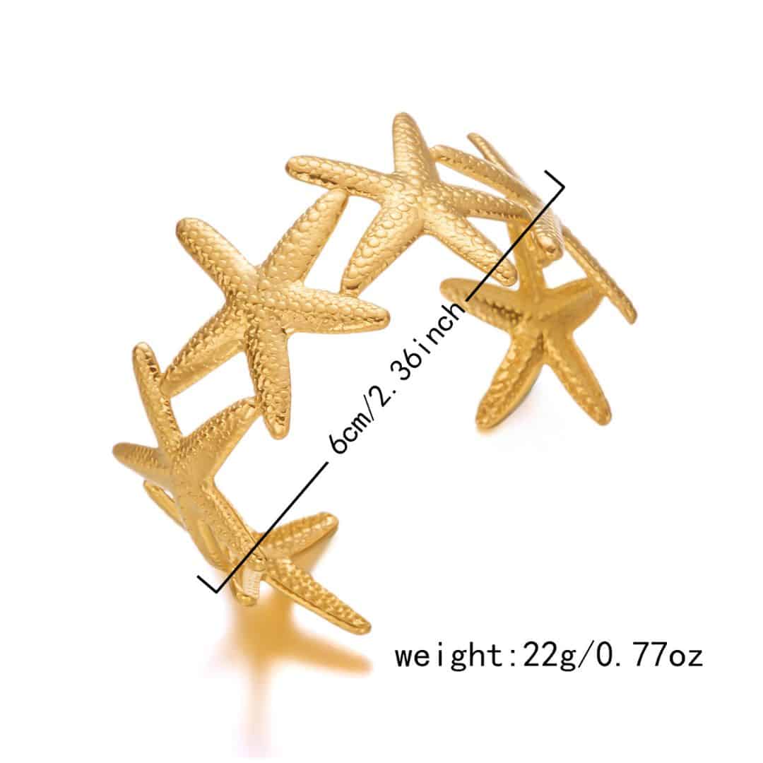 Brazalete Dorado Estrella de Mar Grande