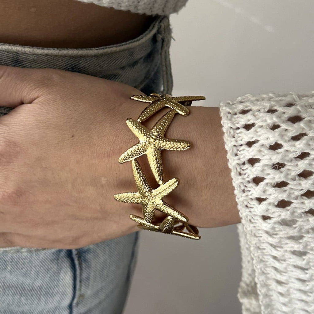 Brazalete Dorado Estrella de Mar Grande