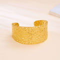 Brazalete Dorado Solido Corrugado