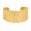 Brazalete Dorado Solido Corrugado