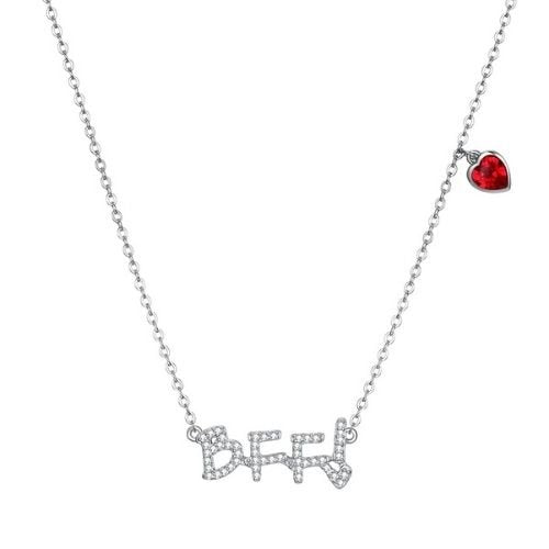 Cadena BFF Plata 925 con Cristal de Swarovski