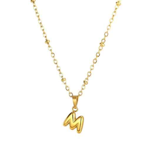 Cadena Dorada Letra Bold M