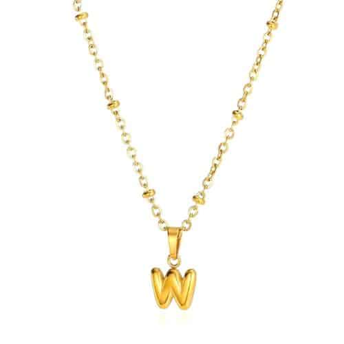 Cadena Dorada Letra Bold W