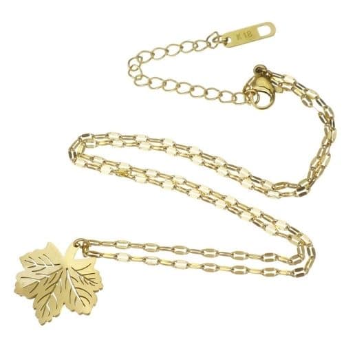 Cadena Dorada Hoja de Maple
