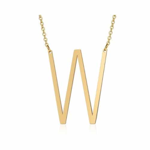 Cadena Dorada Letra Grande W