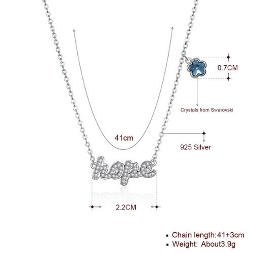 Cadena Hope Plata 925 con Cristal de Swarovski