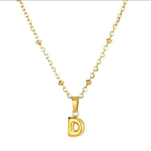 Cadena Dorada Letra Bold D