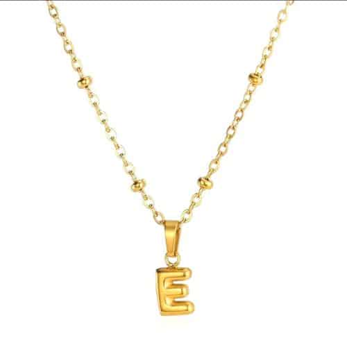 Cadena Dorada Letra Bold E