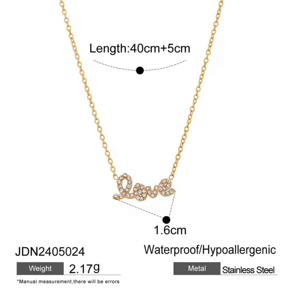 Cadena Dorada Love Zirconias