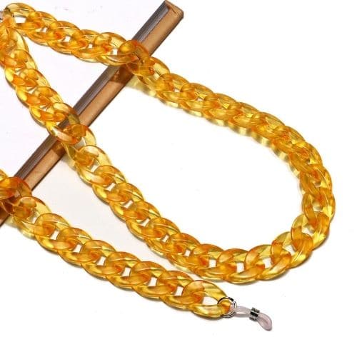 Cadena para Lentes Acrílica Color Miel