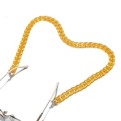 Cadena para Lentes Acrílica Color Miel