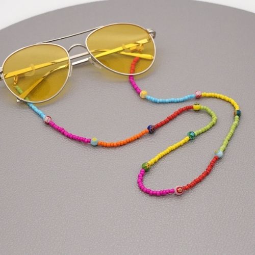 Cadena para lentes de colores con bolitas