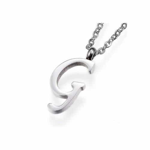 Cadena Plateada Letra G