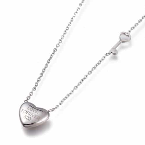 Cadena Plateada Love Forever 520