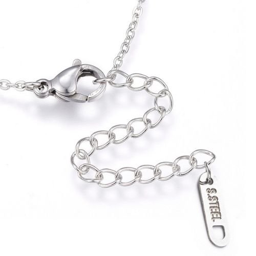 Cadena Plateada Mariposa Brillos