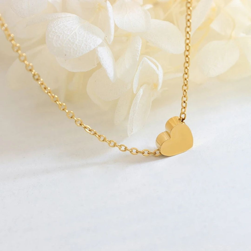 Cadena dorada corazon