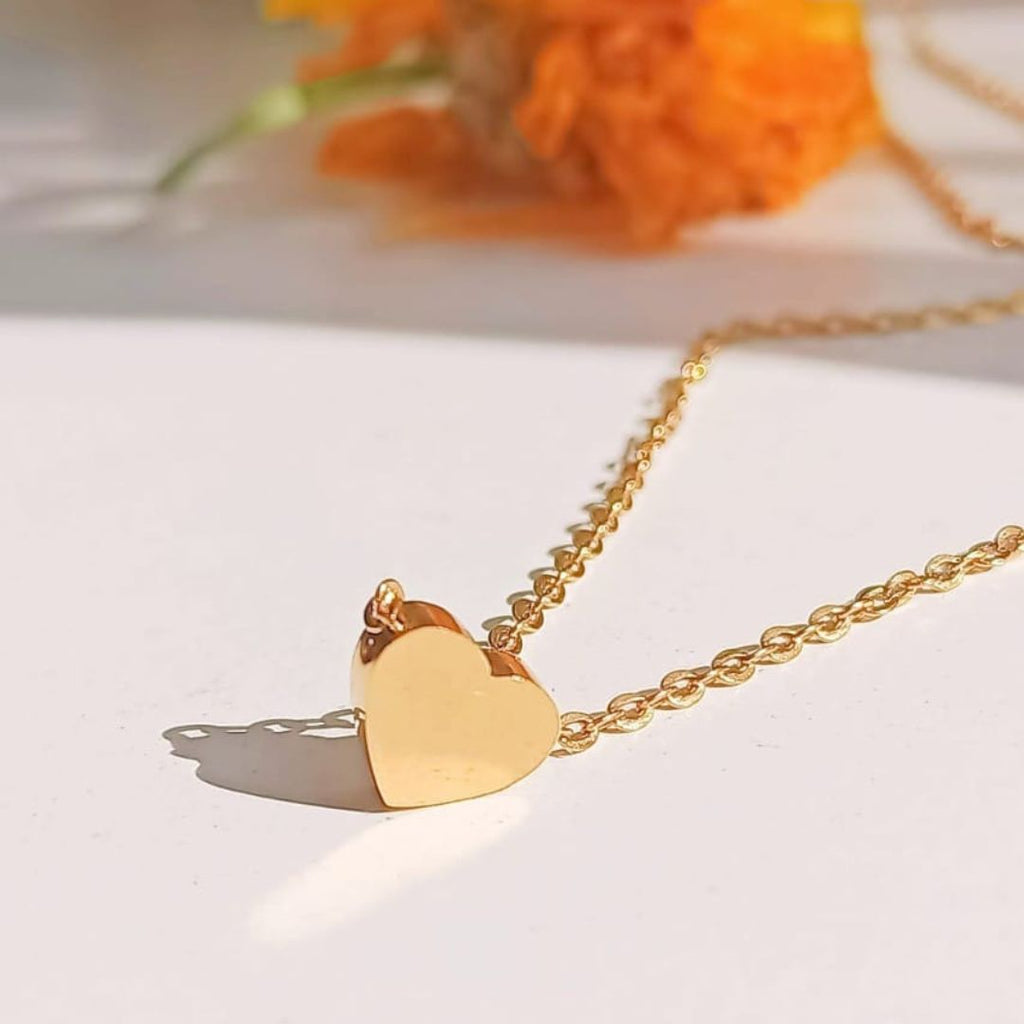 Cadena dorada corazon