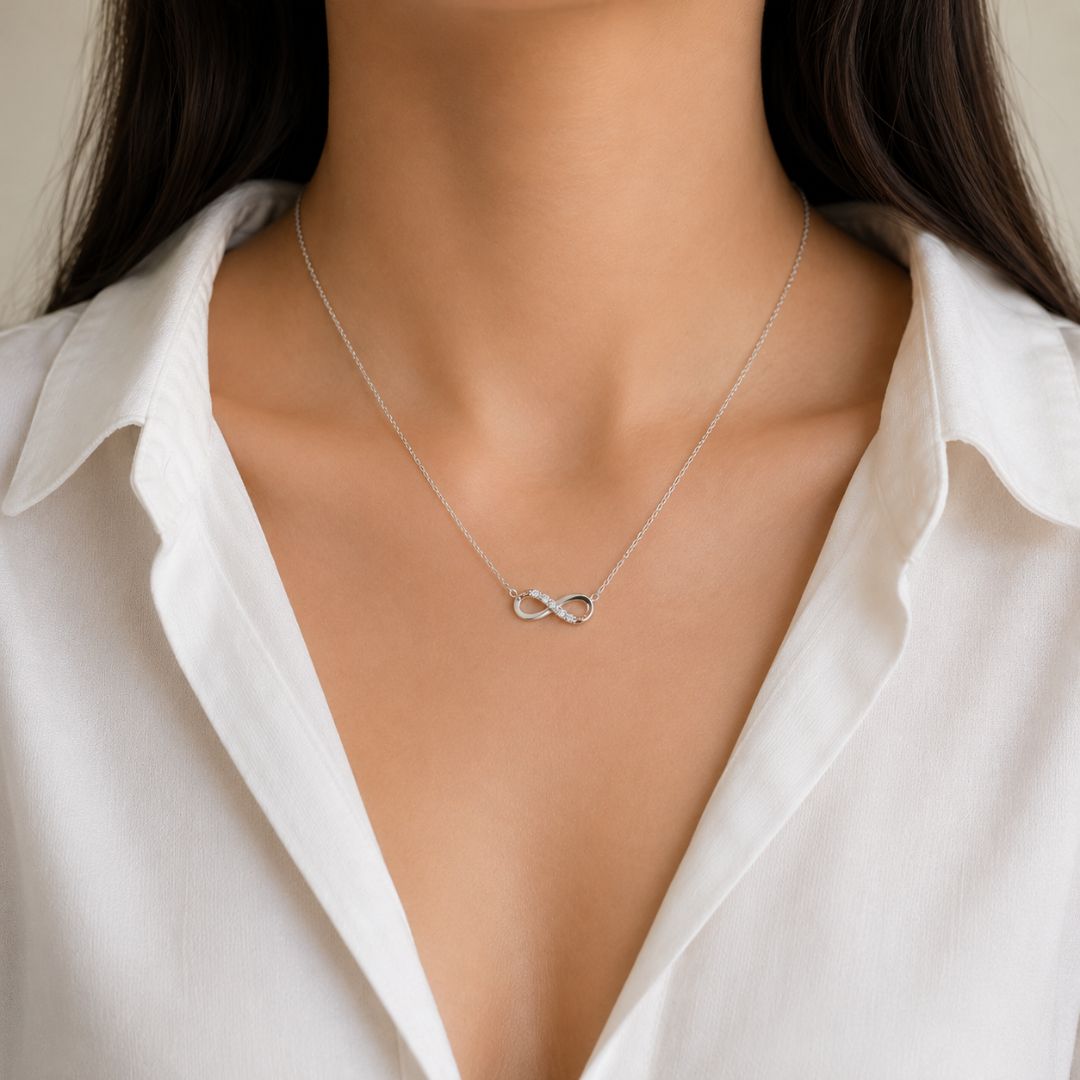 Cadena Plata 925 Infinito Zirconias