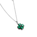 Cadena Plata 925 Trebol Verde