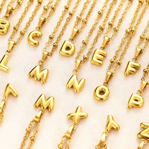 Cadena Dorada Letra Bold N