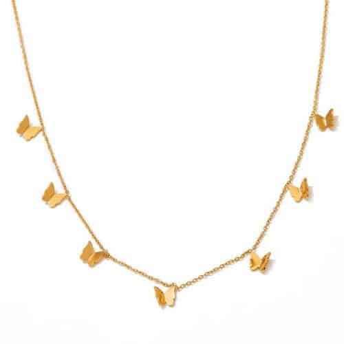 Choker Dorado Mariposas