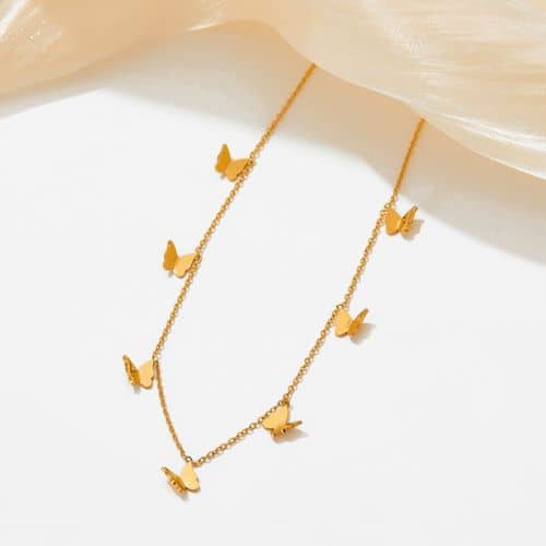 Choker Dorado Mariposas