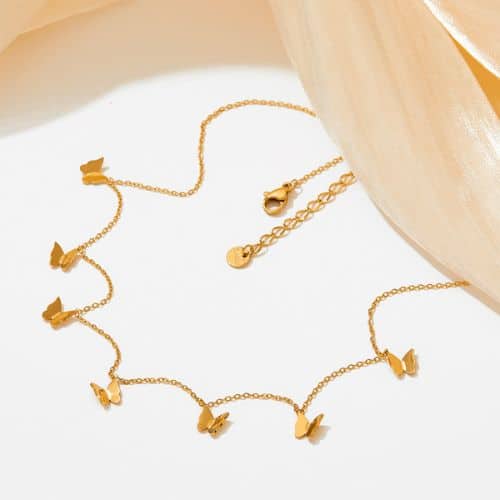 Choker Dorado Mariposas