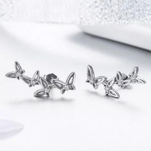 Aretes Escaladores Mariposas Plata 925
