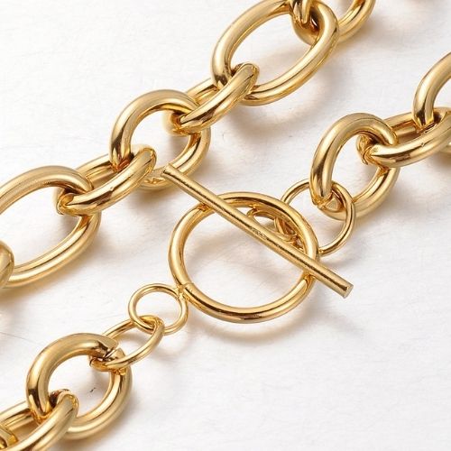 Collar Dorado Aros Grandes