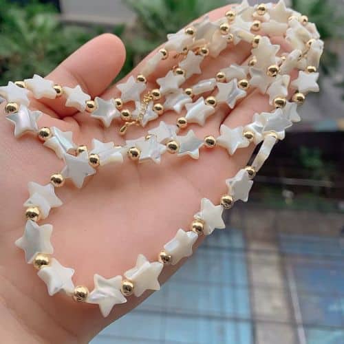 Collar Estrellas Concha de Perla Natural