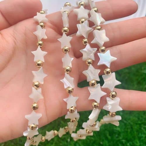 Collar Estrellas Concha de Perla Natural