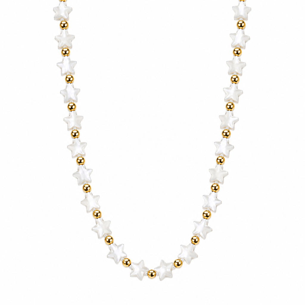Collar Estrellas Concha de Perla Natural