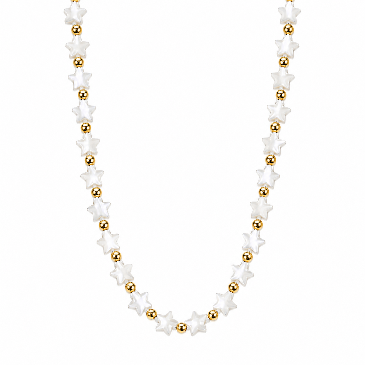 Collar Estrellas Concha de Perla Natural